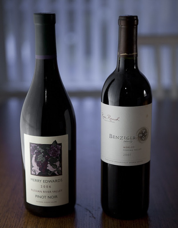 2006 Merry Edwards Russian River Valley Pinot Noir and 2007 Benziger Family Winery Sonoma Valley Merlot 2006 Merry Edwards Russian River Valley Pinot Noir and 2007 Benziger Family Winery Sonoma Valley Merlot