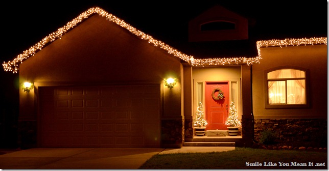 Outdoor Christmas Lights at night Outdoor Christmas Lights at night