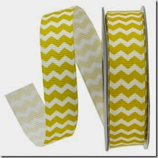 chevron printed yellow five eigths wide