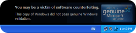 WGA_Notice_Microsoft software is not genuine