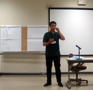 Day 2 - Sir Edmond presents the summary of day one's activities.