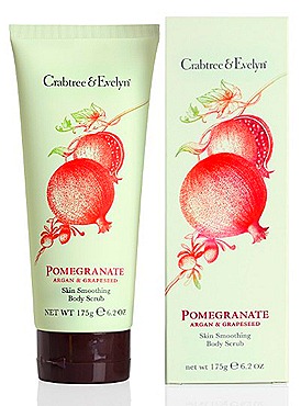 Crabtre & Evelyn Pomgranate, Argan & Grapeseed Body Care  Skin Smoothing Body Scrub (175g, $45)