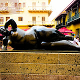 Escultura de Botero - Plaza San Domingos - Cidade murada da bela Cartagena - Colombia