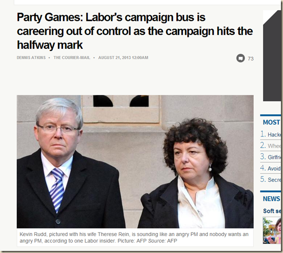 Party Games- Labor's campaign bus is careering out of control as the campaign hits the halfway mark - The Courier-Mail