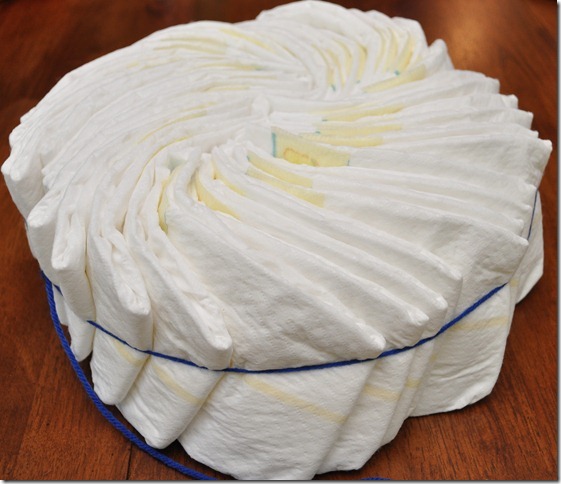 Diaper cake tutorial 2b