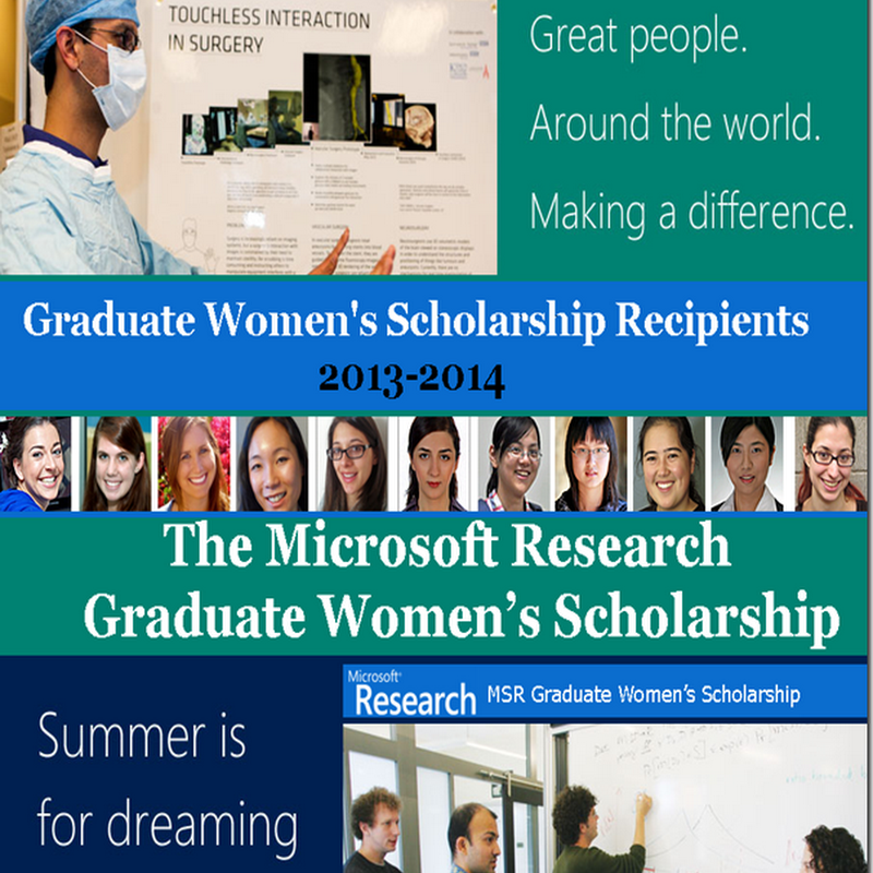 The Microsoft Research Graduate Women’s Scholarship program2014