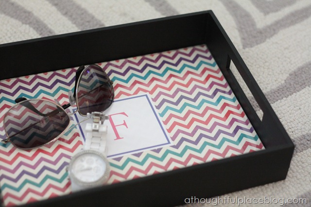 Mongrammed Tray A Thoughtful Place