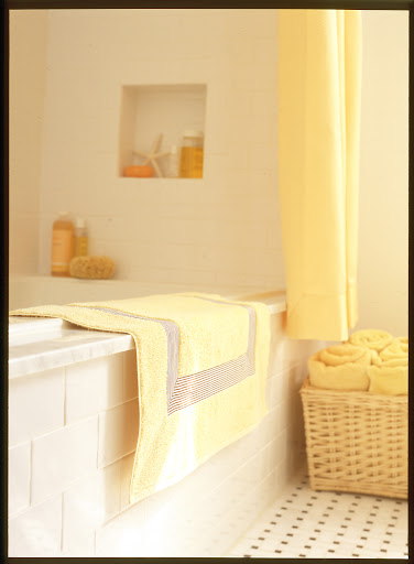 Built-in nooks around tubs and showers are made for holding soaps, shampoo and conditioner. I like them much better that shower caddies. Built-in nooks around tubs and showers are made for holding soaps, shampoo and conditioner. I like them much better that shower caddies.