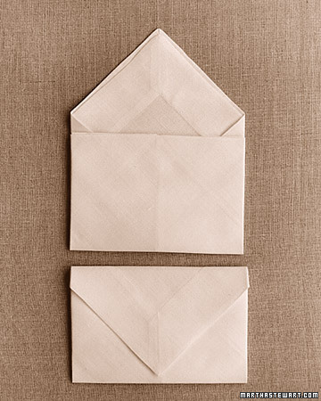This simple design is among the easiest to do and the folded napkins stack