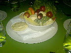 Yummy crudite and blue cheese.