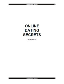 Cover of Brian Caniglia's Book Online Dating Secrets
