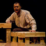 A moving play based around the true story of the killing of Charles Wooton, during the racial riots of June 1919. Charles, a 24 year old black ship's fireman who was not involved in the riots but actually trying to escape them, was neverthless chased, first by the police and then by an enraged mob into the King's Dock. Here he either jumped or was thrown into the water and then pelted with rocks and bricks which struck him unconcious and caused him to drown. No one was ever convicted of his killing. LIF'11 Discovering the Liverpool Irish-4 The Death of Charles Wootton