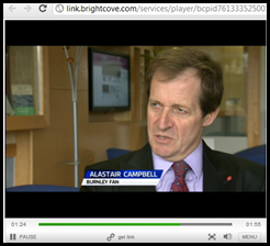 Alastair Campbell Burnley Football University