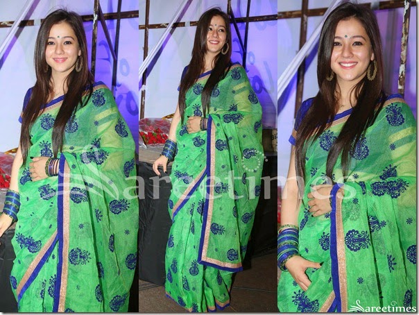 Priyal_Gor_Green_Net_Saree Priyal_Gor_Green_Net_Saree