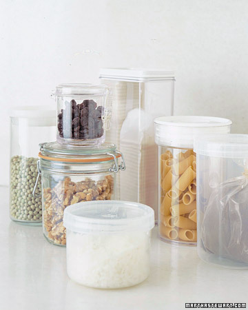 These clear containers are perfect for dried foods -- you can see easily what is in them and they are easy to stack. These clear containers are perfect for dried foods -- you can see easily what is in them and they are easy to stack.