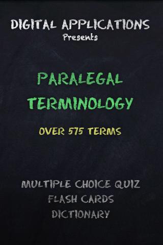 580 PARALEGAL Terms Quiz App