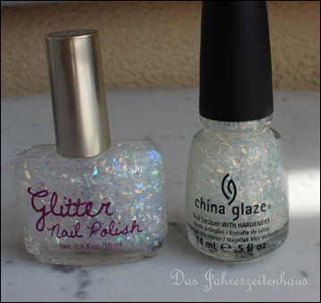 H&M Nagellack Dupe China Glaze Luxe and Lush White Glitter H&M Nagellack Dupe China Glaze Luxe and Lush White Glitter