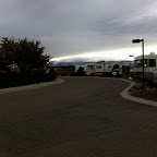 Cloud covered mountain from the campground
