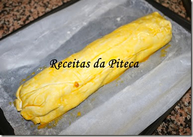 Folhado de carne picada- antes de cozido Folhado de carne picada- antes de cozido