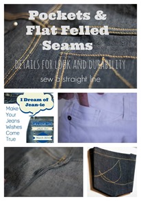 pockets flat felled seams sew a straight line jeans