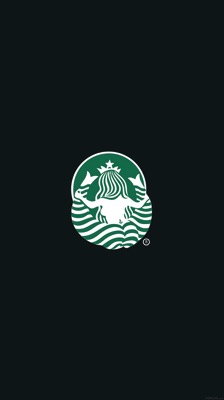 Starbucks back logo art iphone6 wallpaper