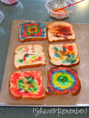 Rainbow Painted Toast