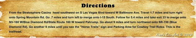 Directions - Blue Diamond Trails Directions - Blue Diamond Trails