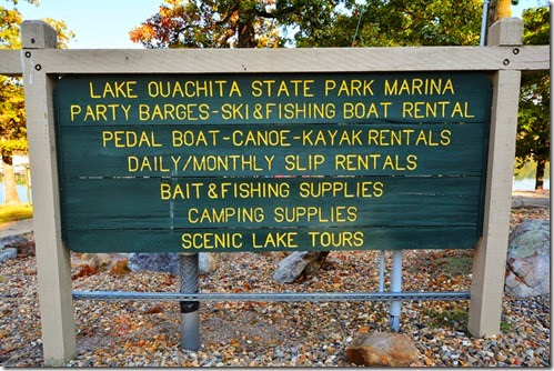 Lake Ouachita Marina Sign