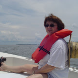 Bonnie on her first small motorized boat trip.