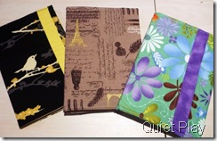 Fabric covered diaries