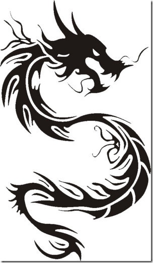Tribal dragon tattoo (3)