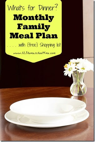 monthly family meal plan monthly family meal plan
