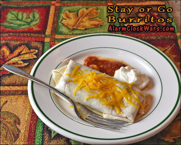 stay or go burrito with fork