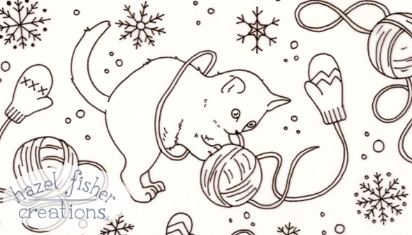 2014 December 06 Kittens with Mittens line drawing 1 2014 December 06 Kittens with Mittens line drawing 1