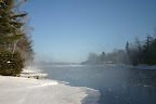Moore Lake frozen over