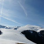 Les 2 grands sommets visibles � l'horizon : � gauche la Calabasse, et � droite le Cap de Gauch