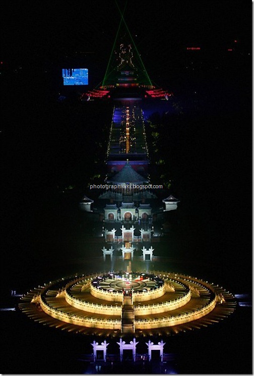 The Circular Mound is illuminated with a variety of colourful lights as China celebrates 2012 at the Temple of Heaven Park1