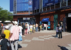 Visitors eager to enter the Panasonic 3D Experience at the US Open line up to see Panasonic's 3D technology for themselves.