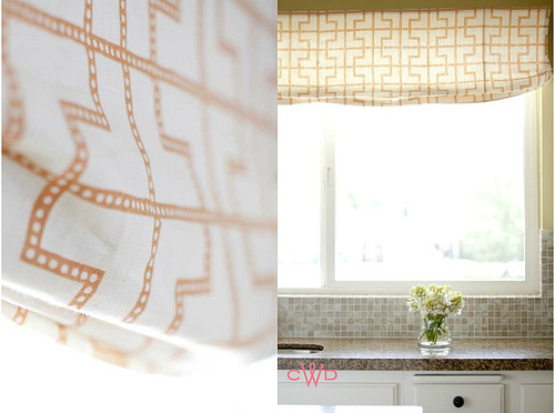 This breezy geometric window treatment splashes color and texture in a pinch. (www.decor8blog.com) This breezy geometric window treatment splashes color and texture in a pinch. (www.decor8blog.com)
