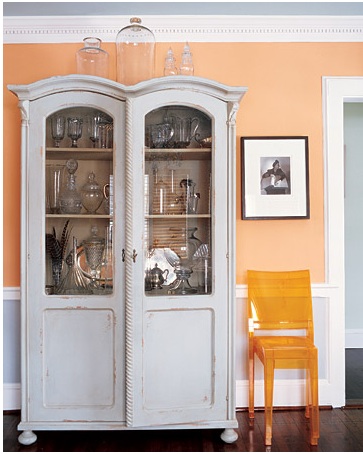 I love pairing a pale palette with a bolder hue of orange.