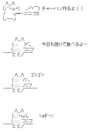 今日も独りで食べるよ…