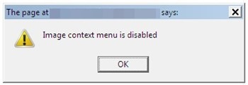 disable image context menu