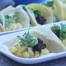 Individual Huevos Rancheros with Chipotle Black Beans and Creamy Avocado