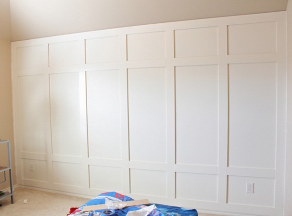 diy paneled wall