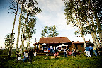 Alexis wanted a real up-in-the-mountains cook-out feeling that was totally different from the actual wedding.