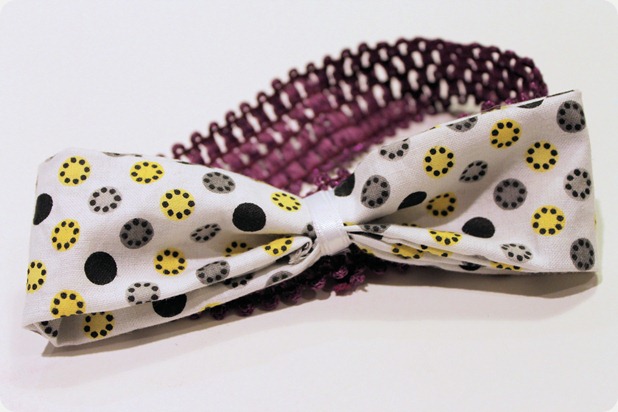 fabric bow baby headband