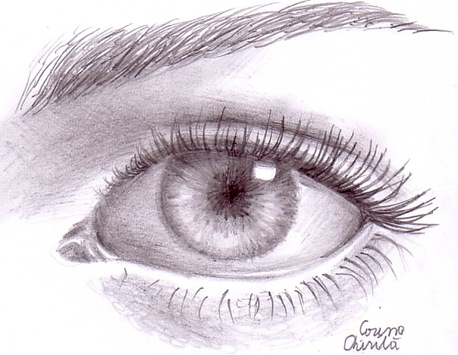 Ochi desenat in creion - Eye pencil drawing