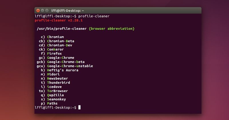 Profile Cleaner in Ubuntu