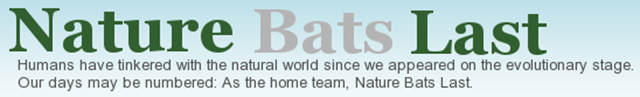 Logo for Guy McPherson's blog, 'Nature Bats Last'.