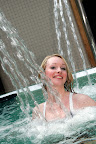 The Hydro Pool water fountains in action